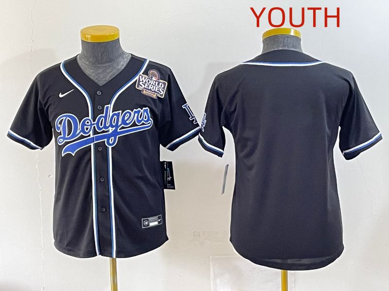 Youth 2025 Los Angeles Dodgers Blank Black Three generations Fashion Nike MLB Jersey style 5